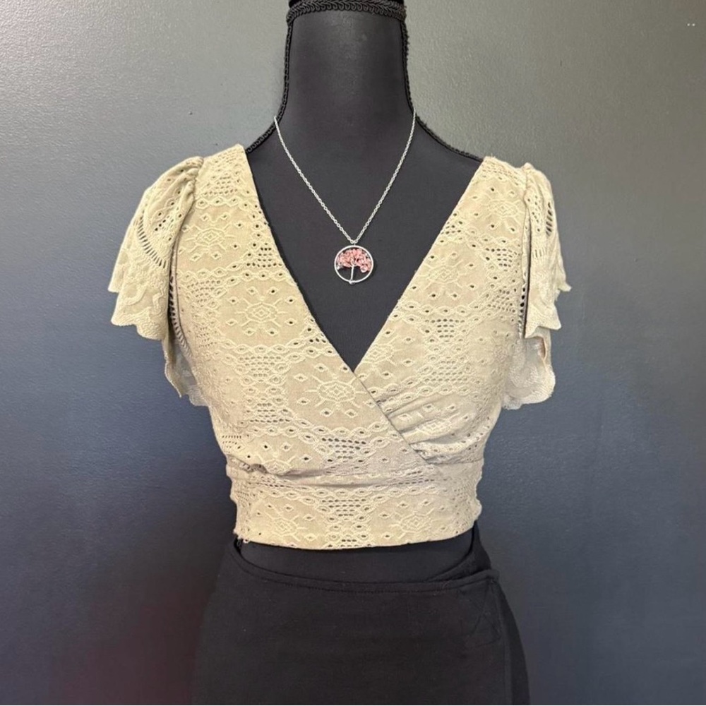 Women XS Green Cropped Shirt